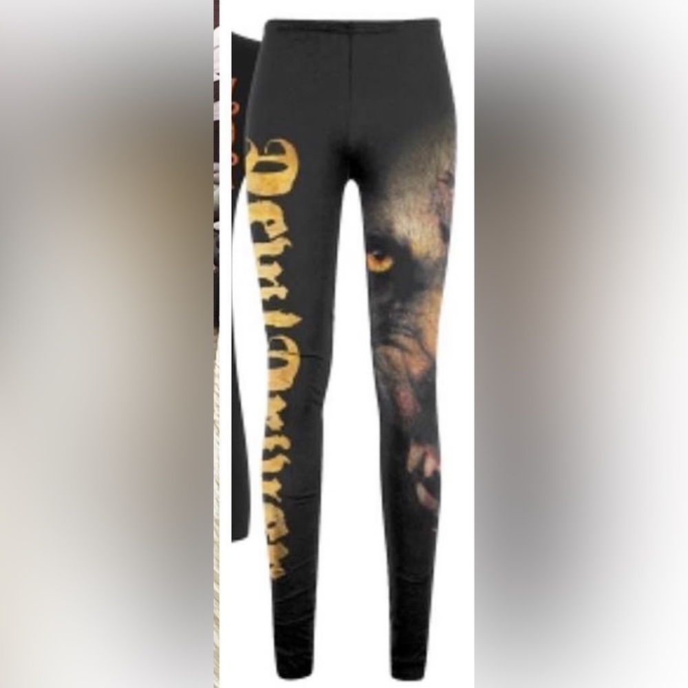 Devildriver demon wolf limited edition leggings size small rare nu metal heavy